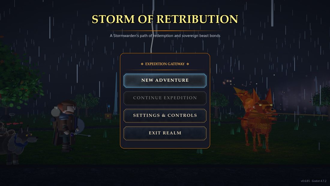 The main menu
